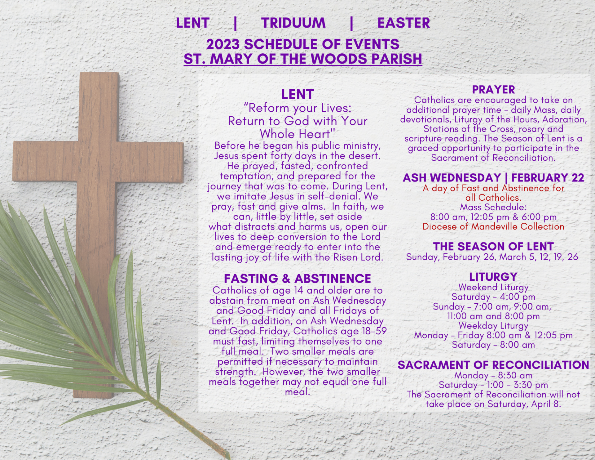 2023 Lent Flyer Front