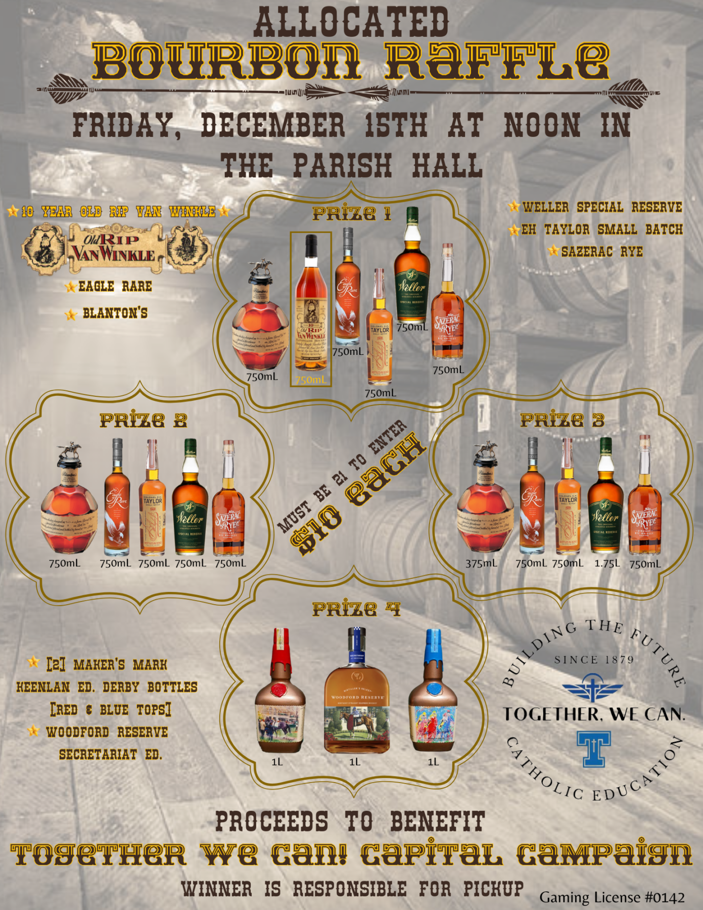 Bourbon Raffle flyer